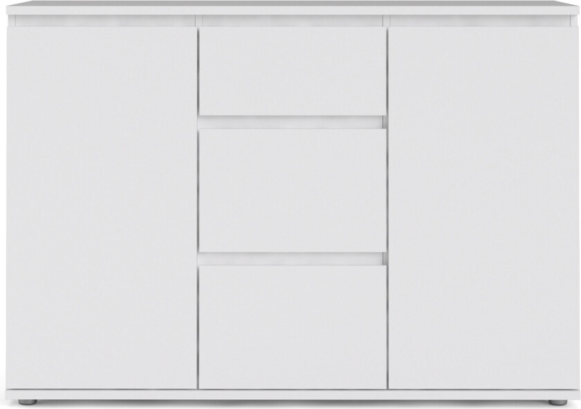 TVILUM Nova skjenk - hvit tre, m. 2 dører og 3 skuffer