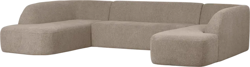 BePureHome Skrå U-formet sofa Naturmelert