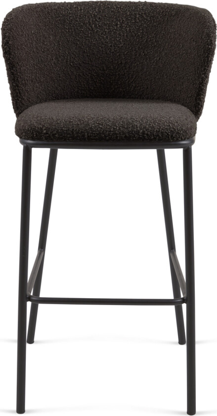 LAFORMA Ciselia barkrakk, med ryggstøtte og fotstøtte - sort shearling-stoff og sort stål