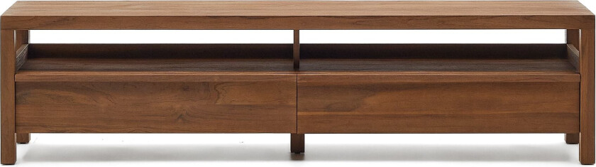 LAFORMA Sashi TV-bord, m. 1 åpent rom og 2 skuffer - naturlig teak (200x40)