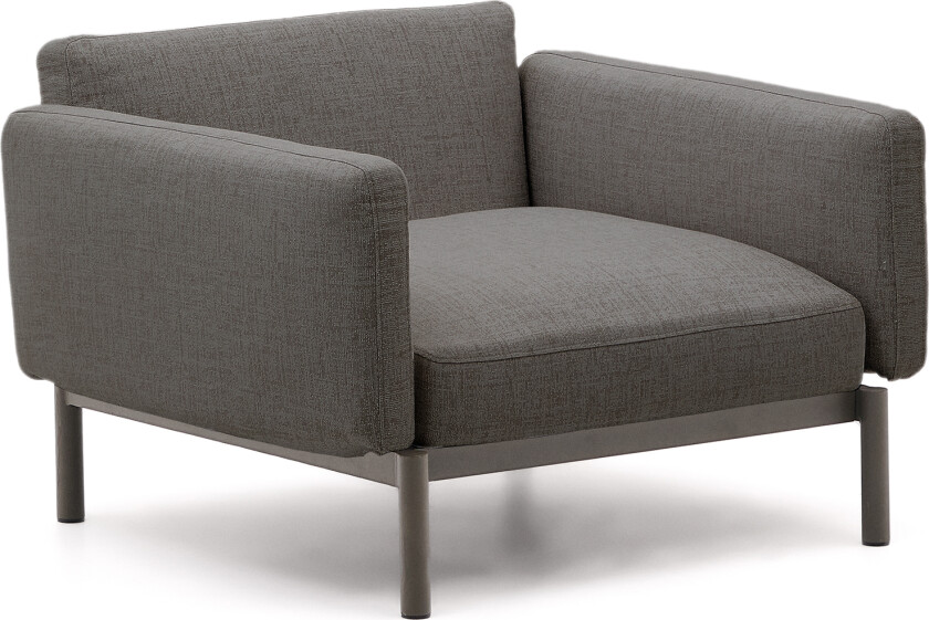 LAFORMA Sorells utendørs modul lenestol, med armlener - grå aluminium