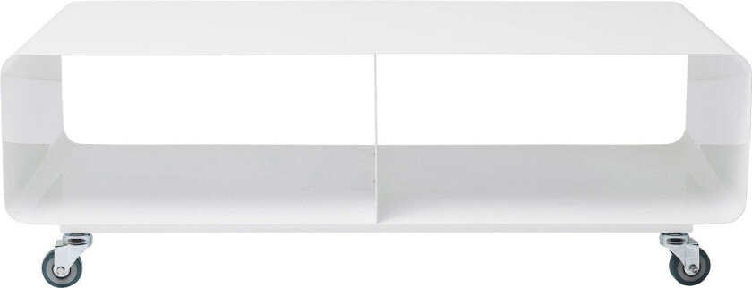 KARE DESIGN Lounge TV-bord, med hjul - hvitt stål (90x42)