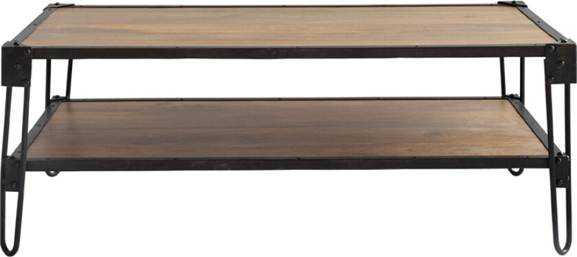 Bangalore salongbord - naturlig tre, rektangulært, (46x60x120cm)