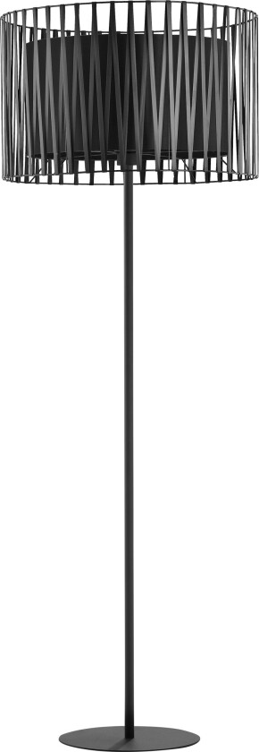 Harmony gulvlampe - svart stoff og metall