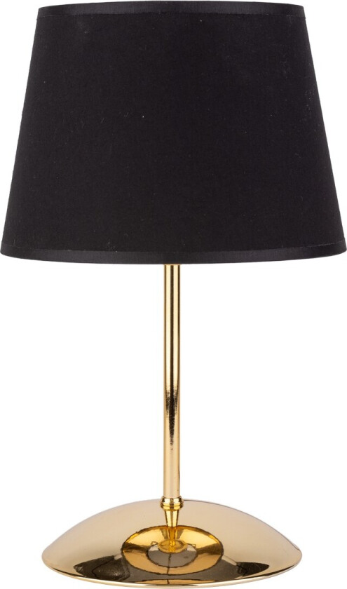 Glory bordlampe - svart stoff og gullmetall