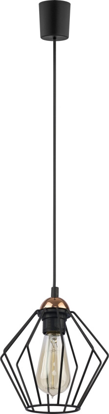 Galaxy taklampe - kobber og sort metall