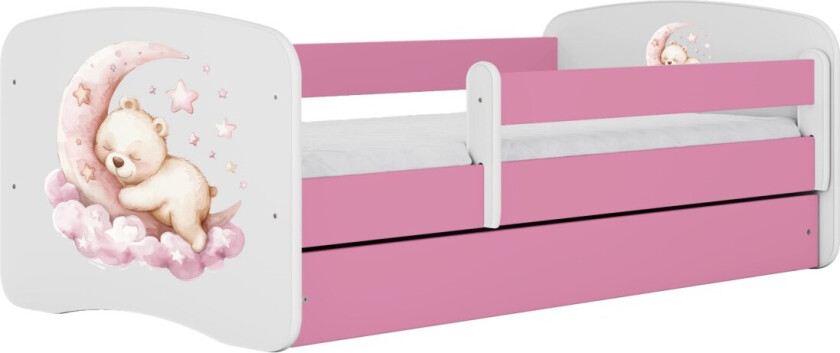 KOCOT KIDS Seng babydreams rosa drøm med skuff med madrass 180/80