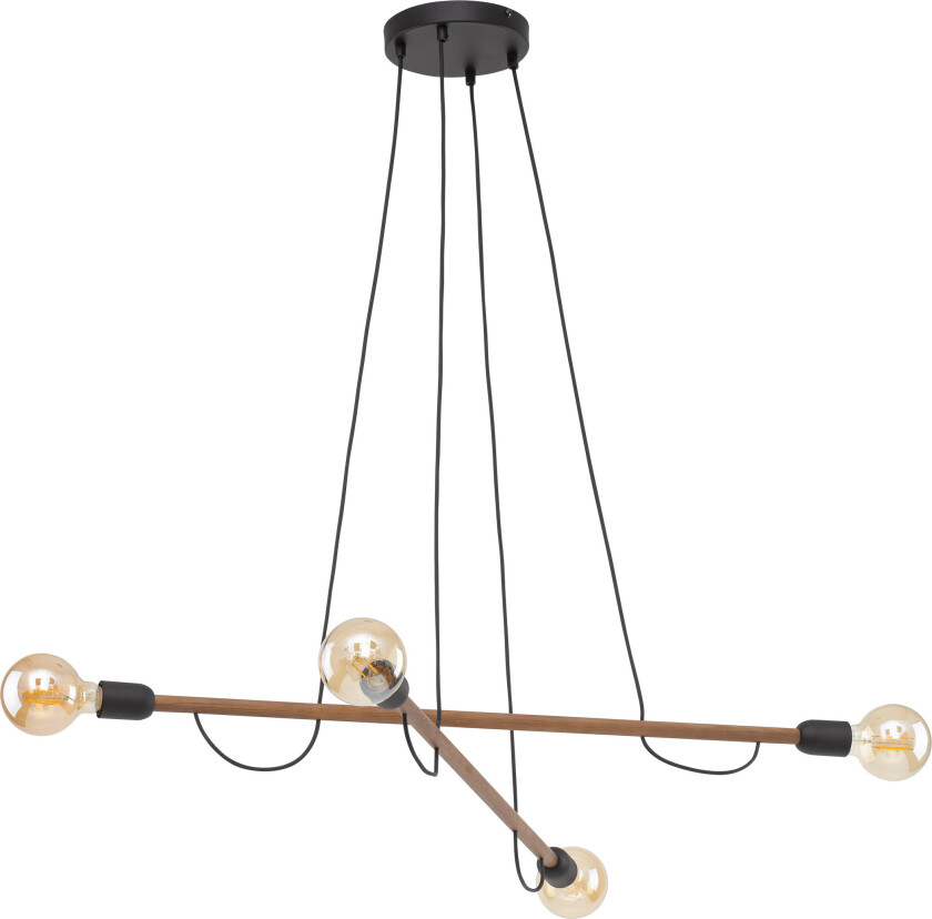 Helix taklampe - valnøttfarget tre