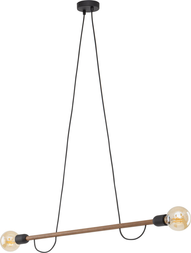 Helix taklampe - valnøttfarget tre