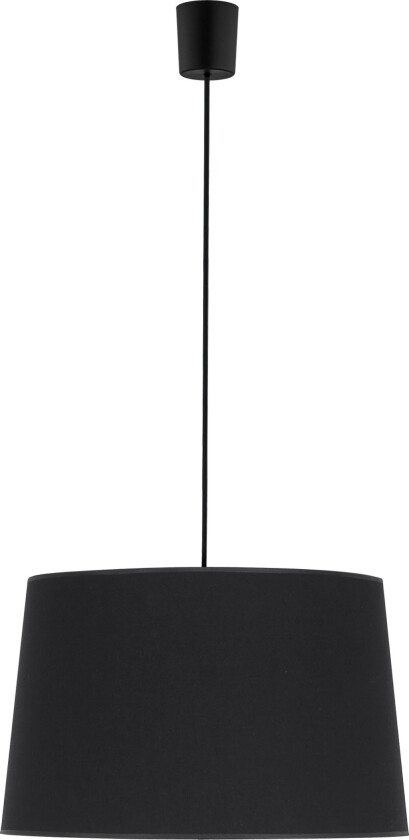 Maja taklampe - sort stoff og sort plast