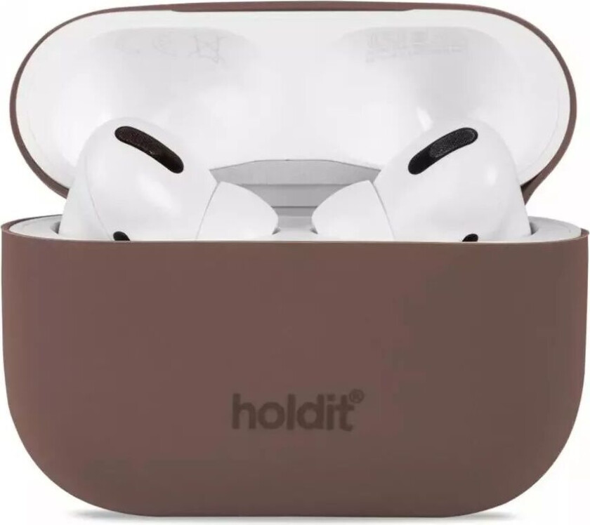 Holdit Nygård Silikondeksel Til AirPods Pro - Dark Brown