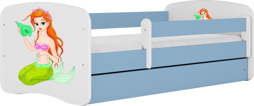 KOCOT KIDS Seng babydreams blå havfrue uten skuff med madrass 140/70