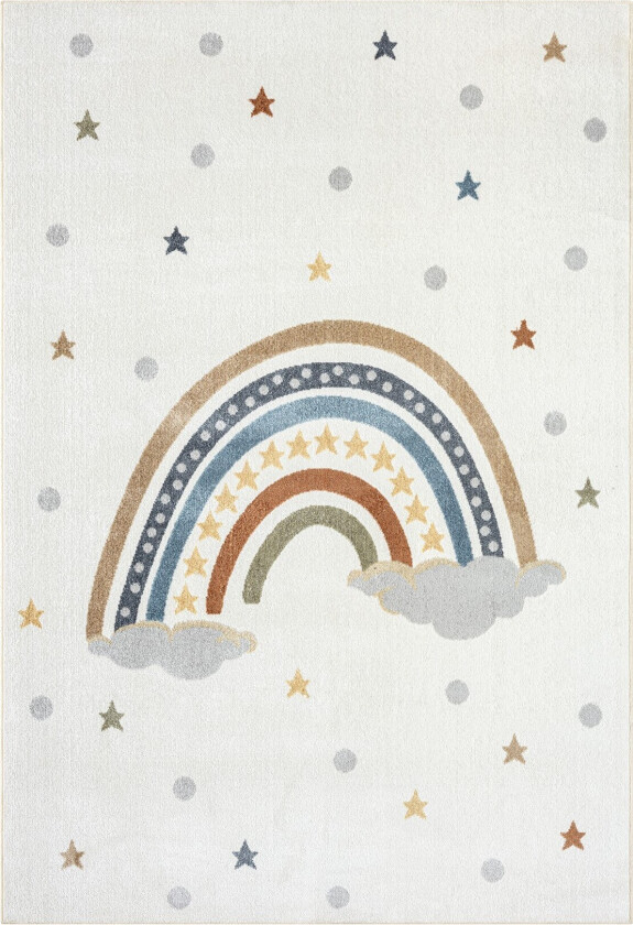 TEPPI Bohem Kids Rainbow teppe for barn, rektangulært - flerfarget polyester (140x200)