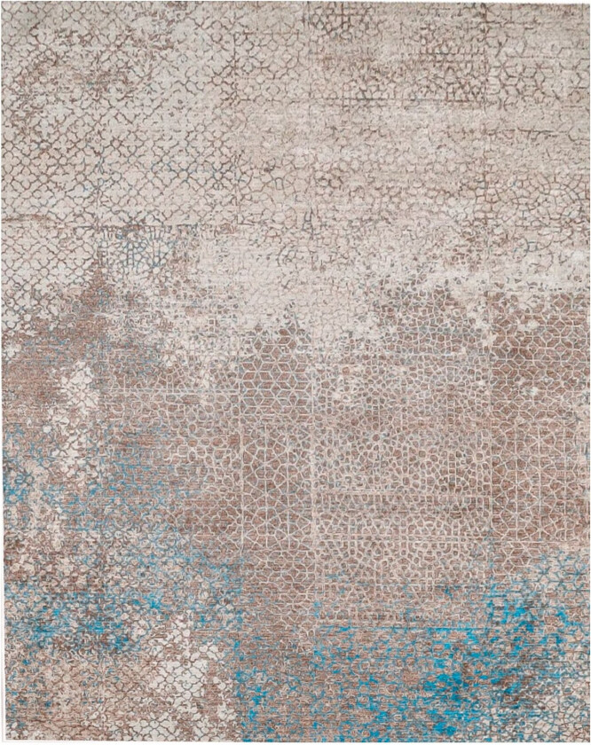 TEPPI WOOBTNY0249 mønstret teppe, rektangulært - brun/flerfarget bomull/chenille (160x230)