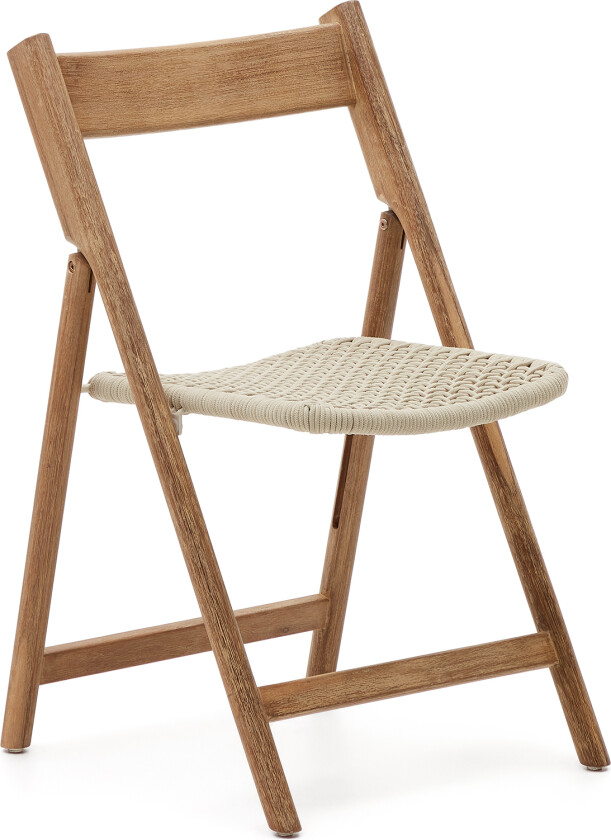 LAFORMA Dandara hagestol, sammenleggbar - hvit snor, akasietre og stålkonstruksjon