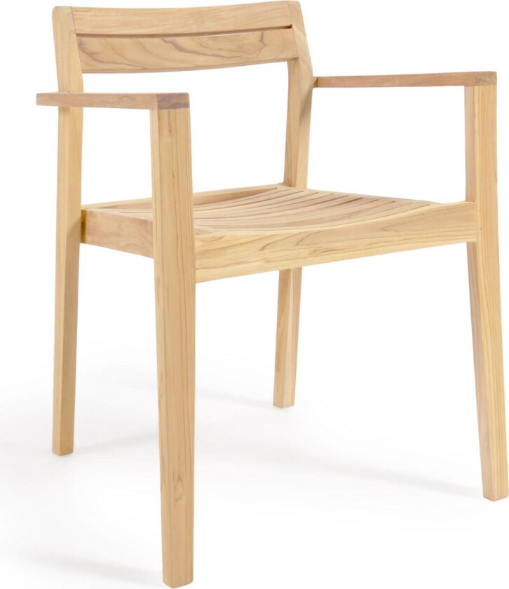 LAFORMA Victoire hagestol, med armlener, stabelbar - naturlig teak