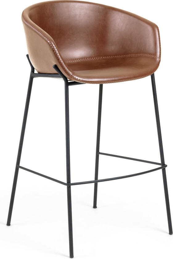 LAFORMA ZADINE barkrakk - lysebrunt/svart syntetisk skinn/stål, med armlener