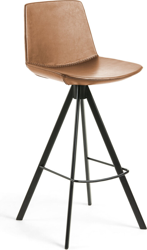LAFORMA Zast barstol - lysebrunt/svart syntetisk skinn/stål