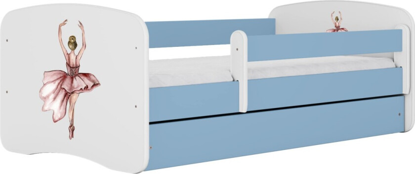 KOCOT KIDS Seng babydreams blå danser med skuff og madrass 140/70