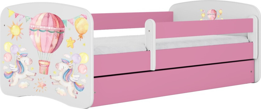 KOCOT KIDS Seng babydreams rosa ballong med skuff med madrass 180/80