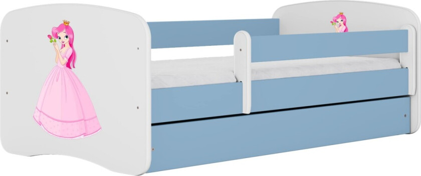 KOCOT KIDS Seng babydreams blå prinsesse uten skuff med madrass 140/70