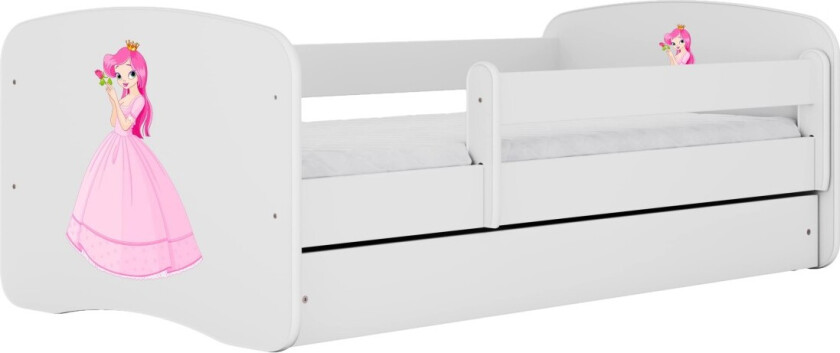 KOCOT KIDS Seng babydreams hvit prinsesse uten skuff med madrass 140/70