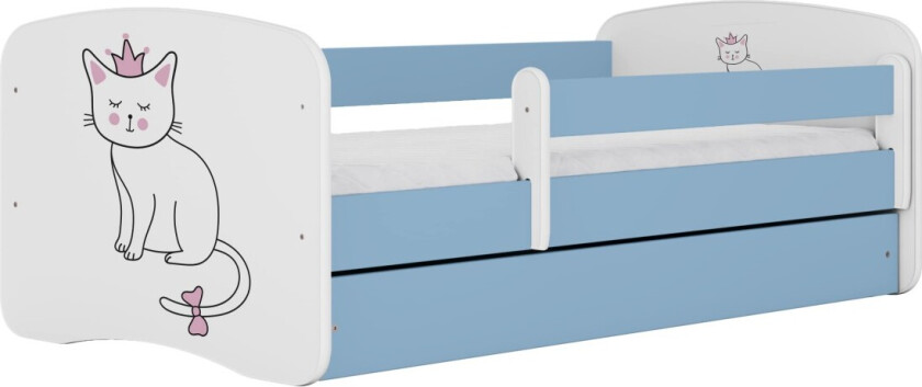 KOCOT KIDS Seng babydreams blå katt uten skuff med madrass 140/70