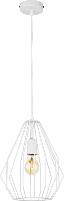 Brillant vegglampe D - hvit stål