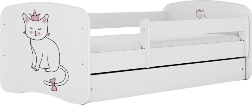 KOCOT KIDS Seng babydreams hvit katt uten skuff med madrass 140/70