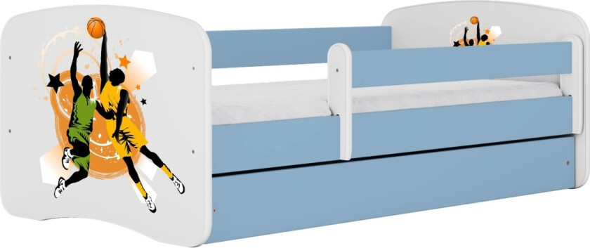 KOCOT KIDS Seng babydreams blå basketball uten skuff med madrass 140/70