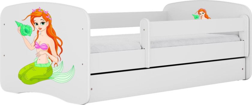 KOCOT KIDS Seng babydreams hvit havfrue uten skuff med madrass 140/70