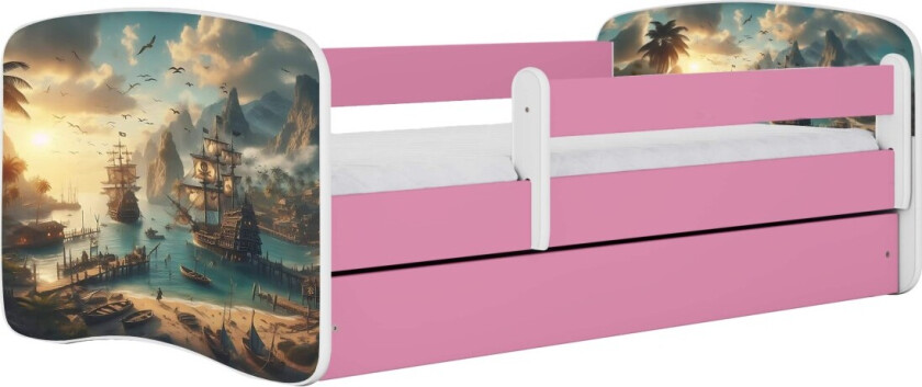 KOCOT KIDS Seng babydreams rosa skip uten skuff med madrass 140/70