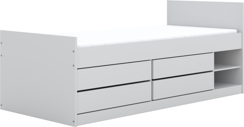 KOCOT KIDS Seng Leon hvit 200 med madrass