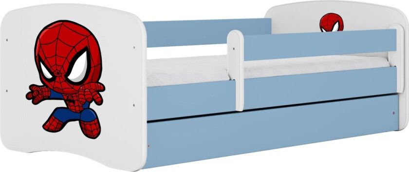 KOCOT KIDS Seng babydreams blå spiderman uten skuff med madrass 140/70