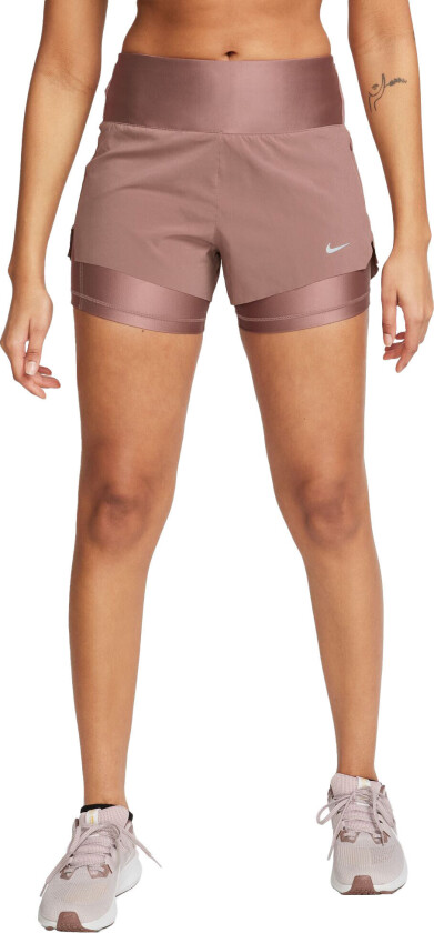 Dri-Fit Swift 3" 2-In-1 Running Shorts Dame Smokey Mauve L