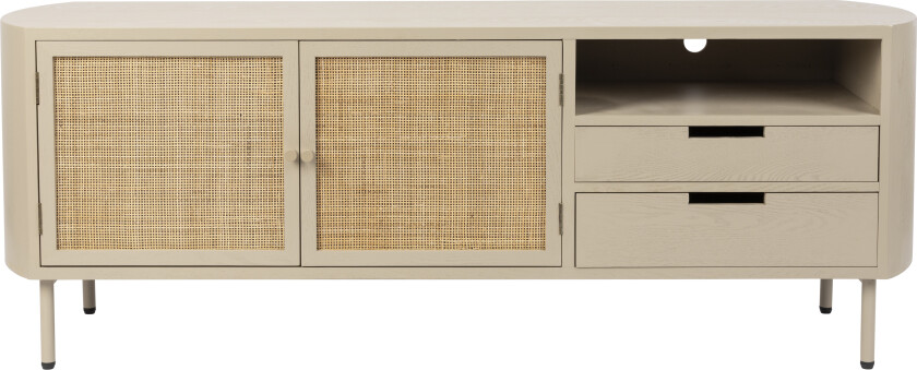 WHITE LABEL LIVING Amaya skjenk, m. 2 dører og 2 skuffer - rotting og beige MDstå