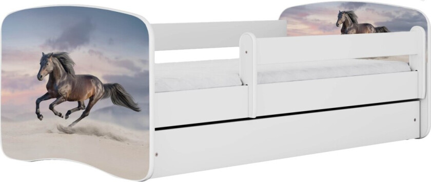 KOCOT KIDS Seng babydreams hvit galopphest uten skuff med madrass 140/70