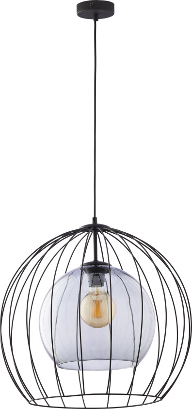 Universo taklampe 500 - grafittglass og sort metall