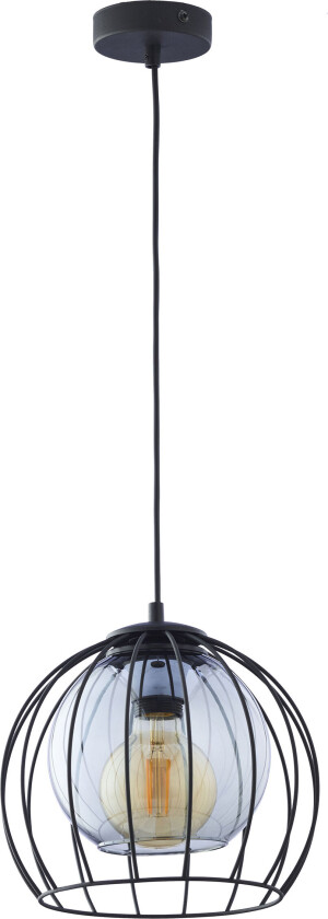 Universo taklampe 260 - grafittglass og sort metall