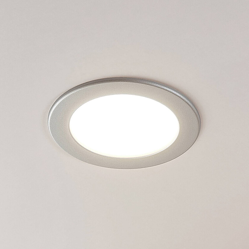 LED-downlight Joki sølv 3 000K rund 17 cm