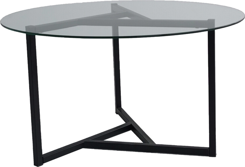 Trio salongbord, transparent Svart