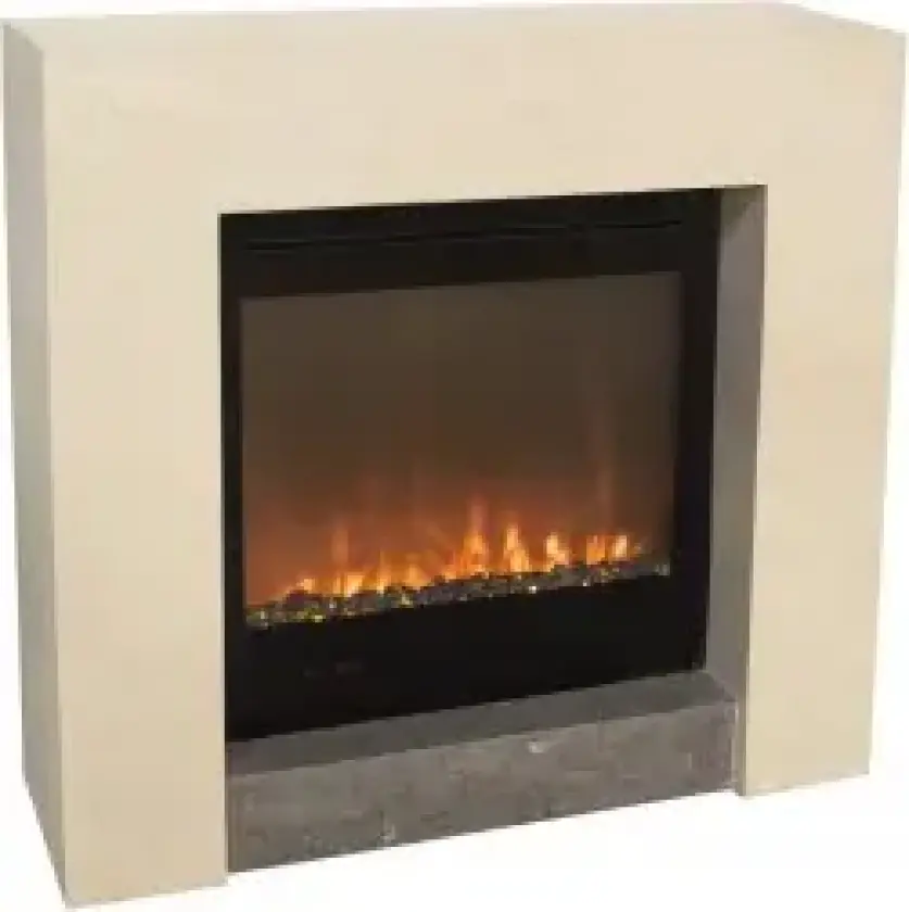 Milos Fossil Stone Surround elektrisk peis