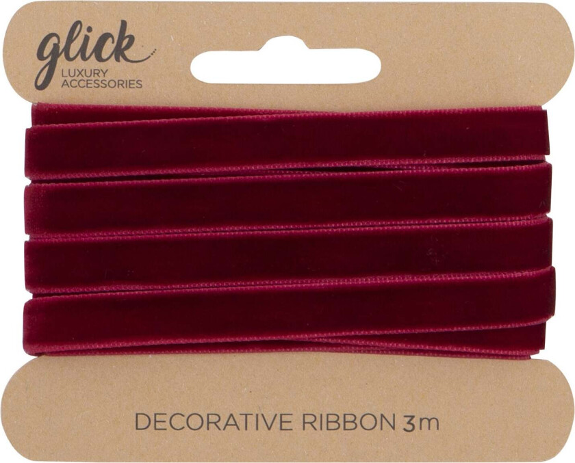 Gavebånd 3m Velvet Rød