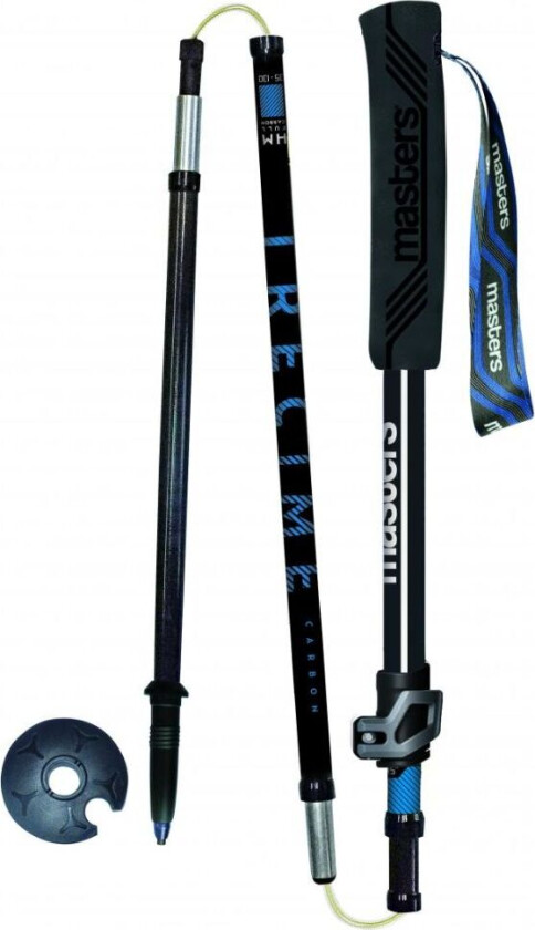 TRECIME Carbon Trekking Pole, Black/Blue, 110-130