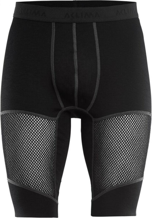 WoolNet Shorts Long Herre Jet Black XS