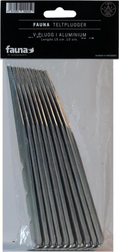 Bilde av Teltplugger alum. V-plugg 15cm ( 10stk)