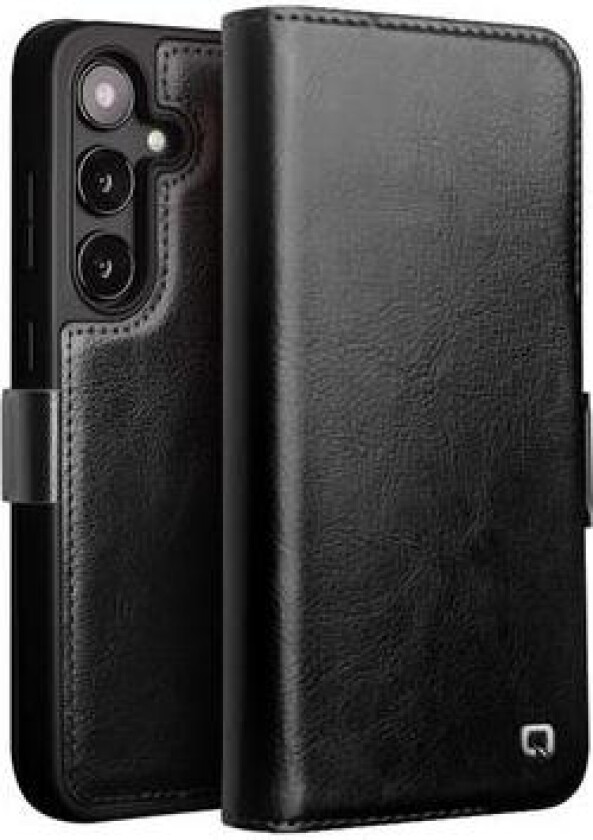 Samsung Galaxy S24+ Qialino Classic Lommebok-deksel I Lær - Svart