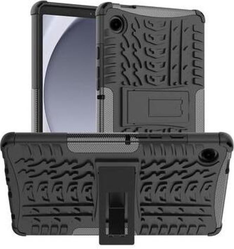 Samsung Galaxy Tab A9 Anti-Slip Hybrid-deksel med Stativ - Svart