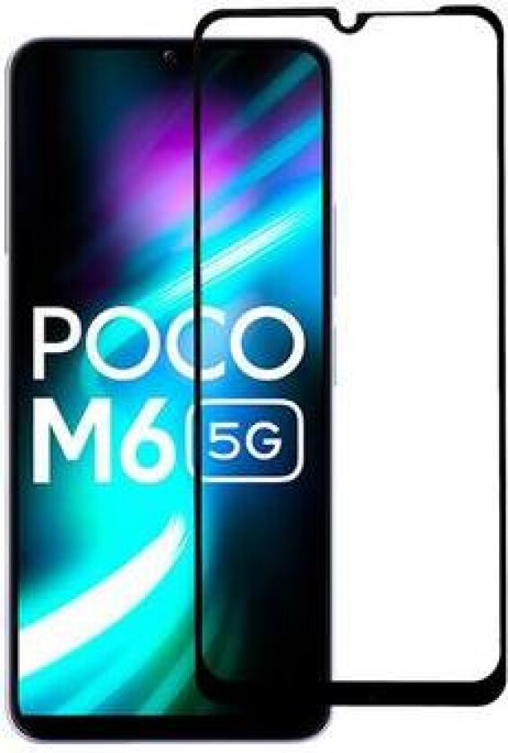 Xiaomi Poco M6 Full Cover Skjermbeskyttere Panzerglass - Svart Kant