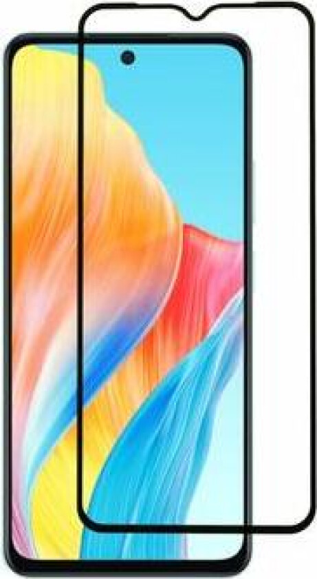 Oppo A58 4G Full Cover Skjermbeskyttere Panzerglass - Svart Kant
